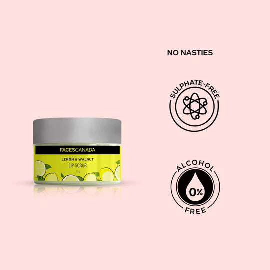 faces canada Lemon & Walnut Lip Scrub For Smooth, Glowing, Healthy Lips