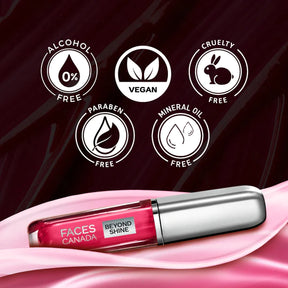 faces canada Beyond Shine Lip Gloss Non-Sticky, Luxurious, Glossy Lips