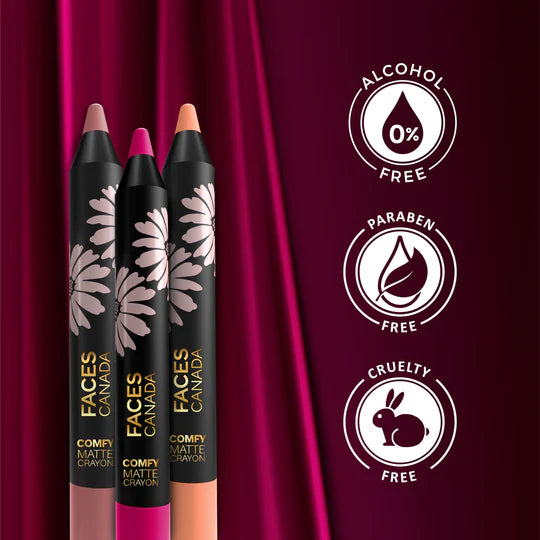 faces canada Comfy Matte Crayon Rich, One-Stroke Long-Stay Colors