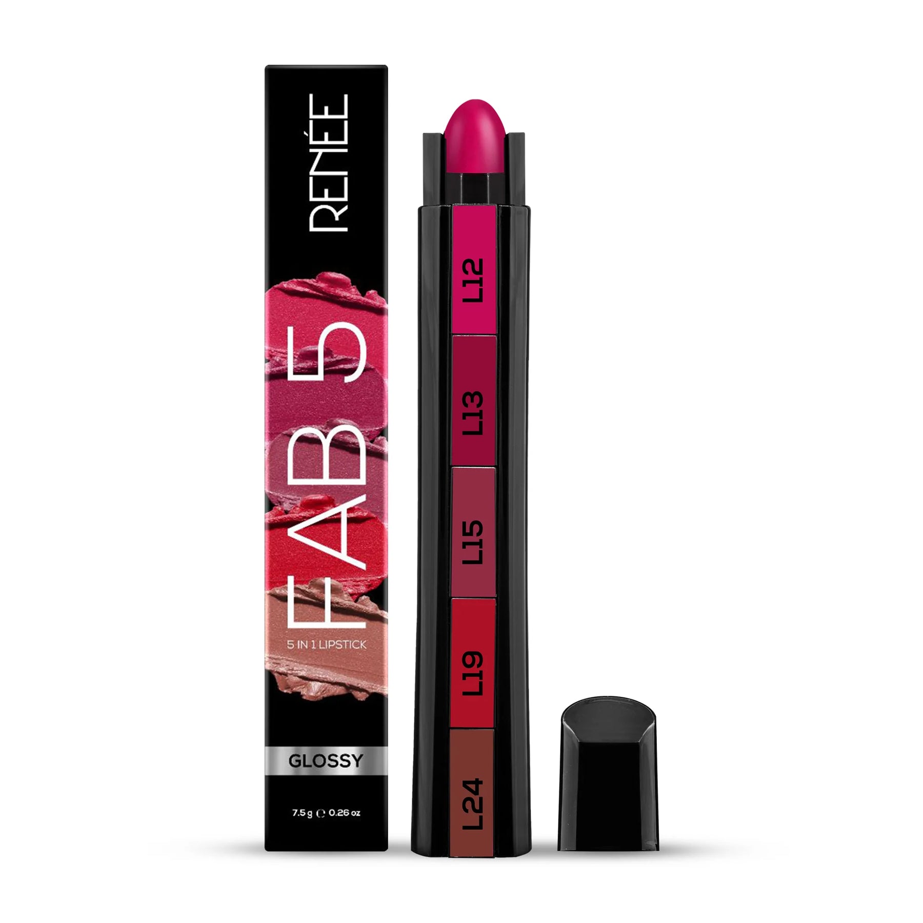 RENEE FAB 5 Glossy 5 In 1 Lipstick 7.5 Gm