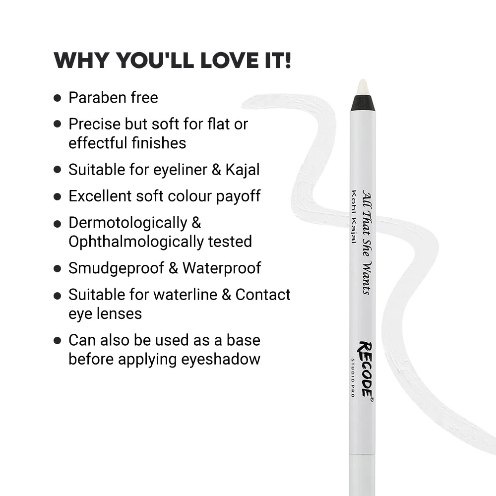 Recode  Kajal Pencil - All That She Wants Eye Pencil 1.20 gms