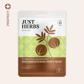 Just Herbs Vitamin C Amla Sheet Mask with Liquorice Root for Skin Brightening