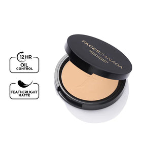 Facescanada Weightless Matte Finish Compact lightweight oil control compact