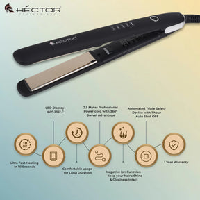 Hector Professional Titanium Hair Straightener For Women HT-216 PRO