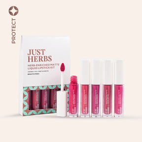 Just Herbs Full-Size Herb Enriched Matte Liquid Lipstick Kit - Set of 5