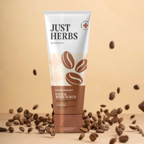 Just Herbs Face and Body Scrub - Coffee and Walnut