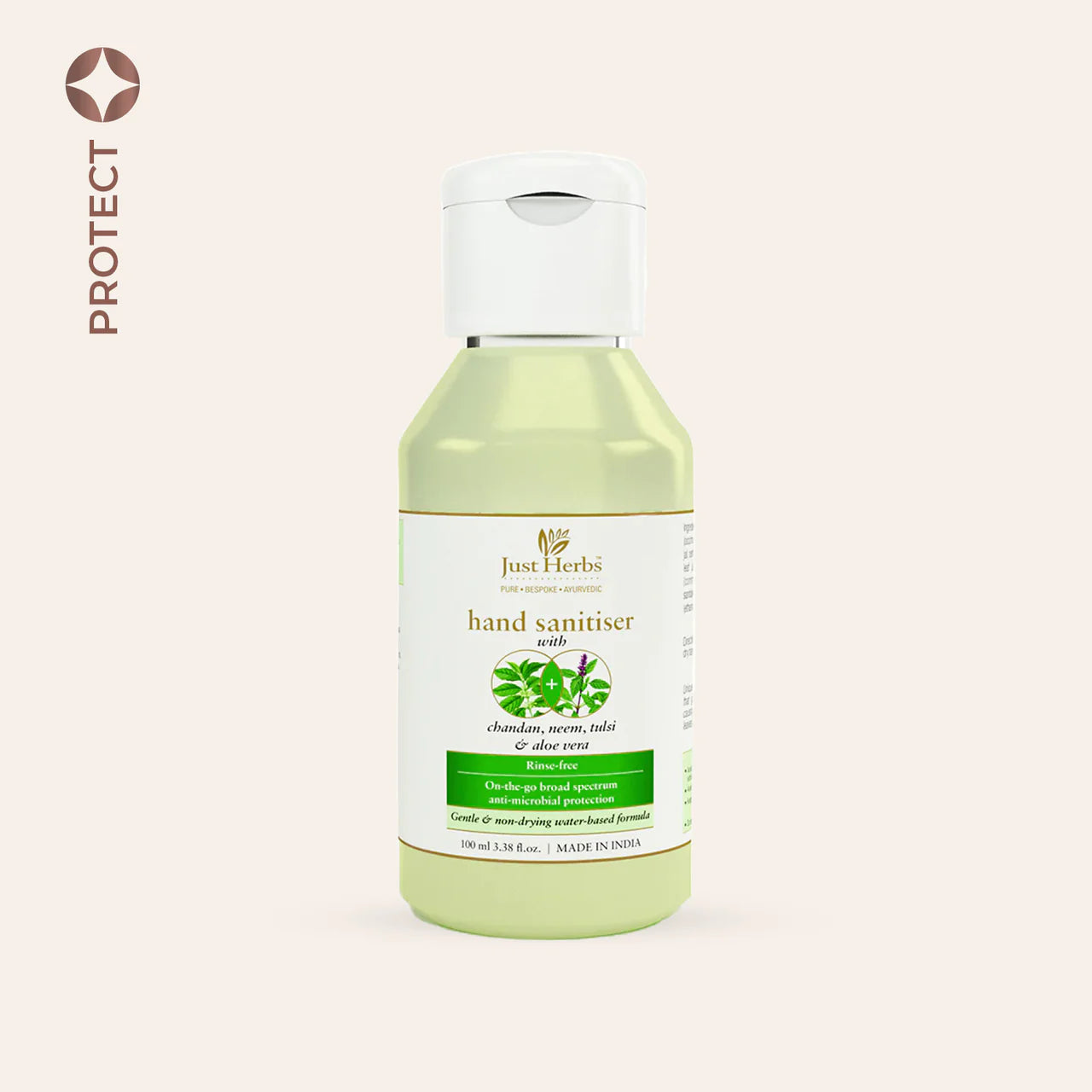 Just Herbs Just Herbs Hand Sanitiser - Chandan, Neem, Tulsi & Aloe Vera