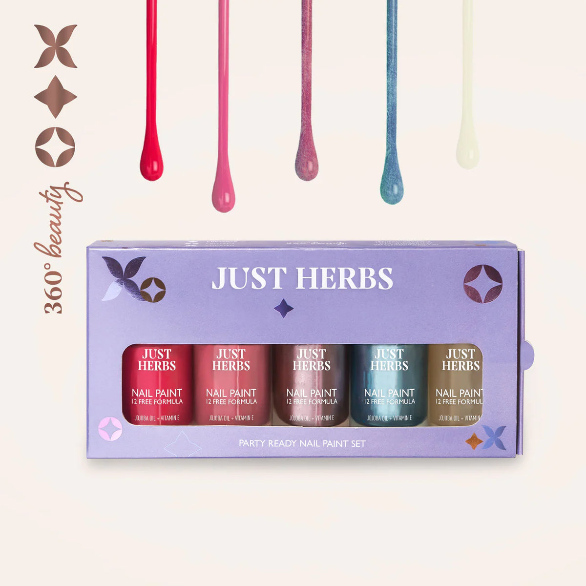 Just Herbs Party Ready Nail Paint Set