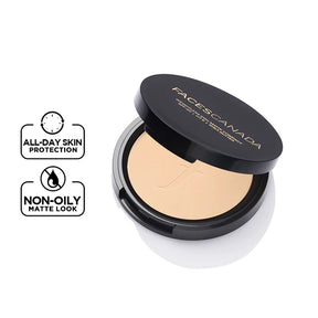 Facescanada Weightless Stay Matte Compact SPF20 Vitamin E & Shea Butter fortifying matte