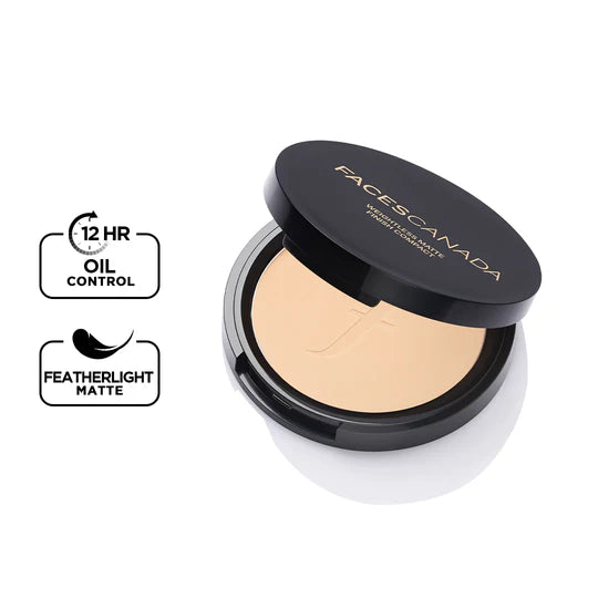 Facescanada Weightless Matte Finish Compact lightweight oil control compact