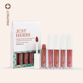 Just Herbs Full-Size Herb Enriched Matte Liquid Lipstick Kit - Set of 5