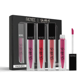 RENEE Stay With Me Matte Liquid Lipsticks Combo Of 4, 5ml Each