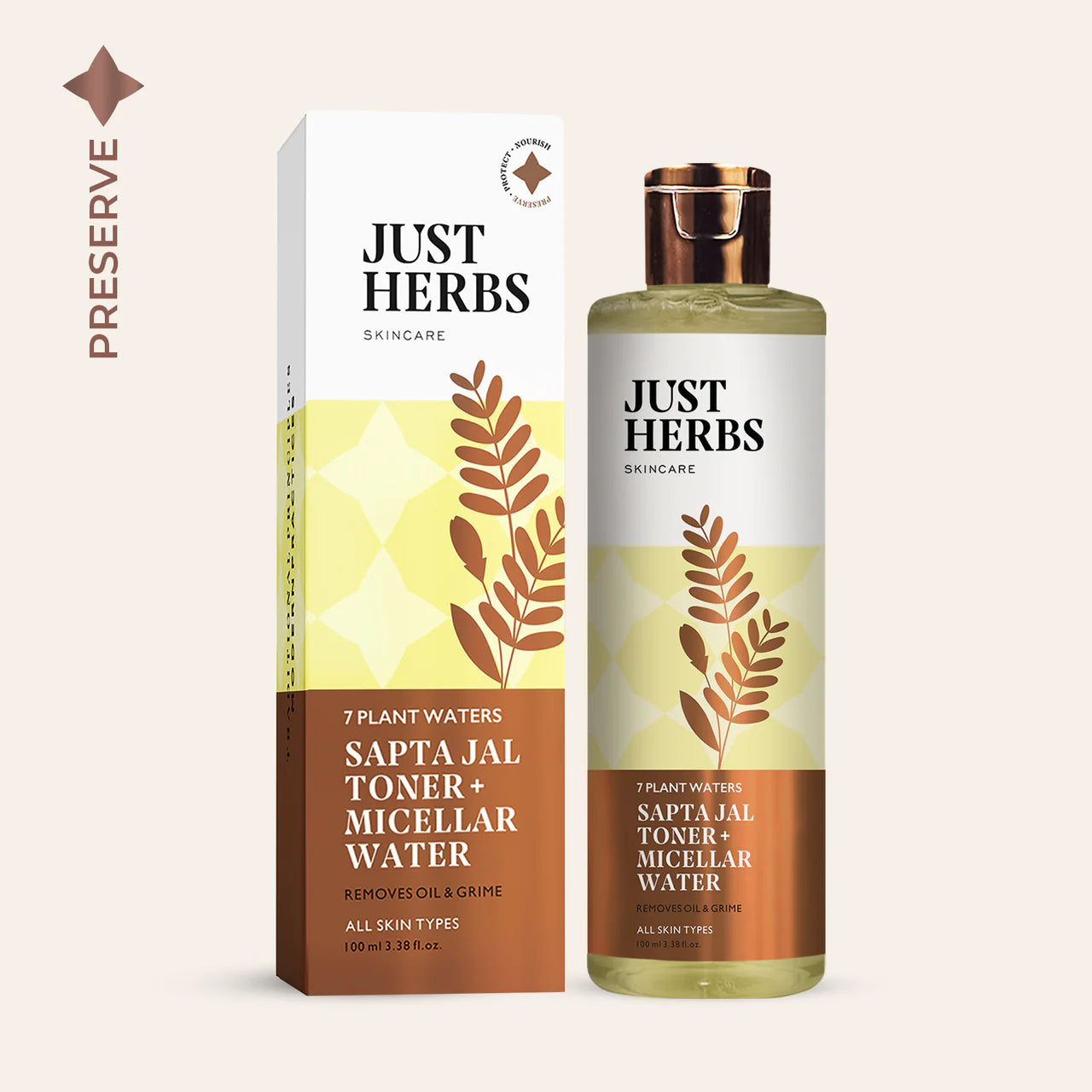 Just Herbs Sapta Jal Toner Micellar Water: 7 Plant Waters