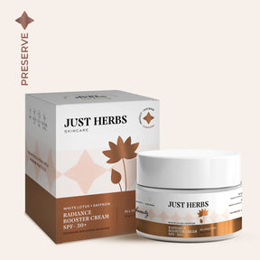 Just Herbs Radiance Booster Cream SPF 30+ with White Lotus and Saffron
